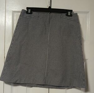 Theory Blue and White Gingham A-Line Skirt